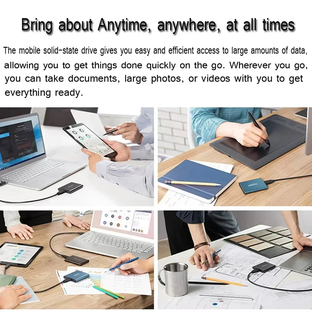 High-speed transfer portable external hard drive SSD 2TB 4TB 8TB large capacity storage  Solid State Disk for Pc/Laptops/Phones