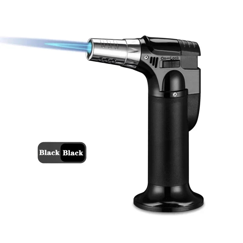 Butane Gas Lighter Rechargeable Adjustable Flame Lighter Chef Cooking Blowtorch Outdoor Windproof BBQ Ignition Picnic Accessorie