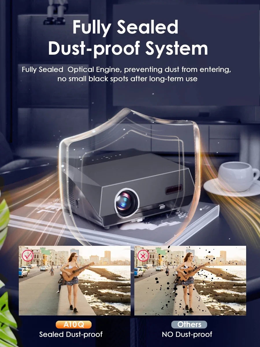 4K 3500 ANSI native full hd video projector 2.4+5G wifi auto focus android TV movies video projector NFC daytime home theater