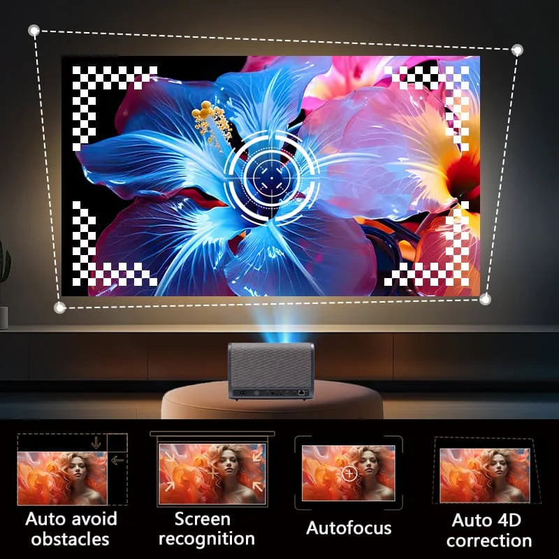 Huaweishi-J10 LED Projector, 1920x1080P, Autofocus, 4K, HD Video, Outdoor Mobile Phone, Android Smart Home Theater, New