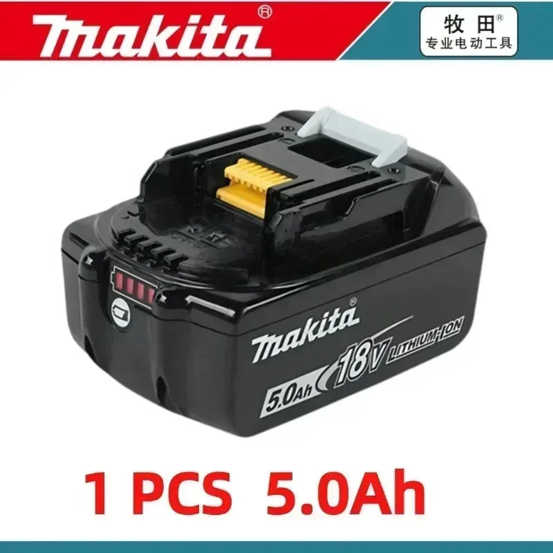 100% Origina New 18V Makita 5Ah 6Ah 9Ah Powerful tool battery+charger, For DDF487 lithium rechargeable impact drill household