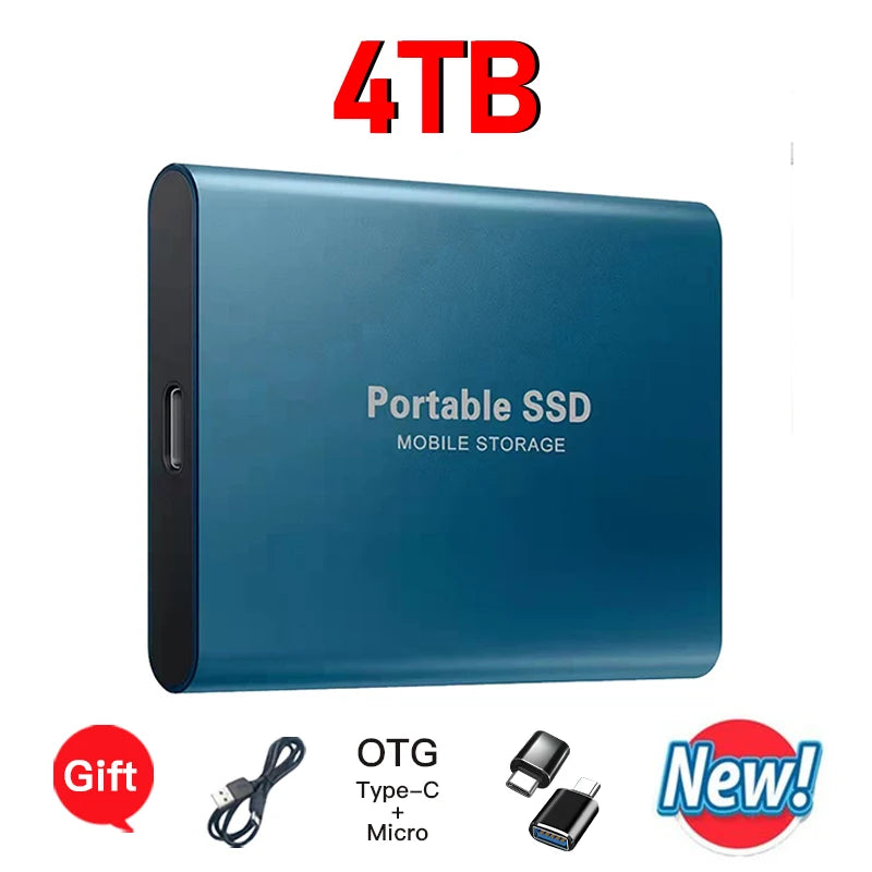 High-speed transfer portable external hard drive SSD 2TB 4TB 8TB large capacity storage  Solid State Disk for Pc/Laptops/Phones