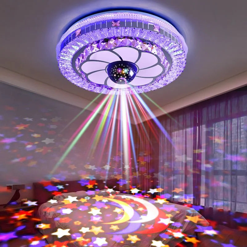 2025 new room light led ceiling light bedroom light master bedroom music light crystal light Romantic wedding room light