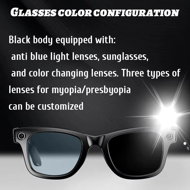 New AI Smart Translation Glasses Sony 8MP HD Camera Video Recording WiFi Transmission Object Recognition Voice Wake-up Smart Gla