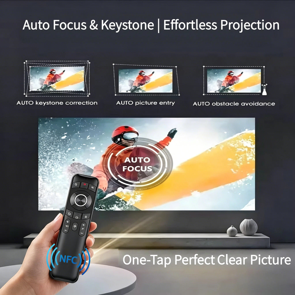 4K 3500 ANSI native full hd video projector 2.4+5G wifi auto focus android TV movies video projector NFC daytime home theater