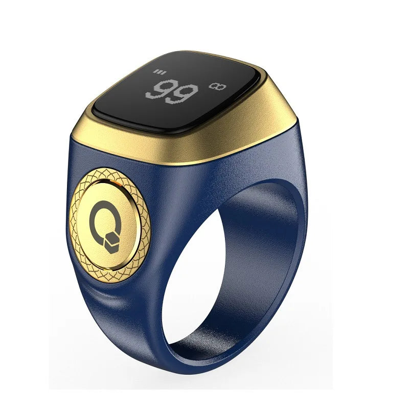 2025 IQibla Smart Zikr Ring Praise Tasbih Tally Electronic Digital Counter Time Vibration Reminder Waterproof