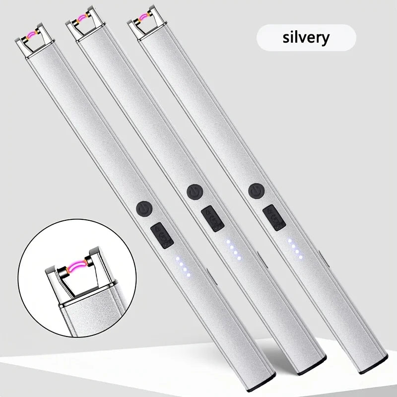 3/1 Windproof Fireles Electronic Lighter USB Rechargeable Arc Lighter with Safety Lock Portable Kitchen Outdoor BBQ Camping Tool