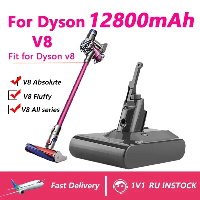 aoae 21.6V For Dyson V8 Battery Absolute V8 Animal Li-ion SV10 Vacuum Cleaner series Rechargeable batteries