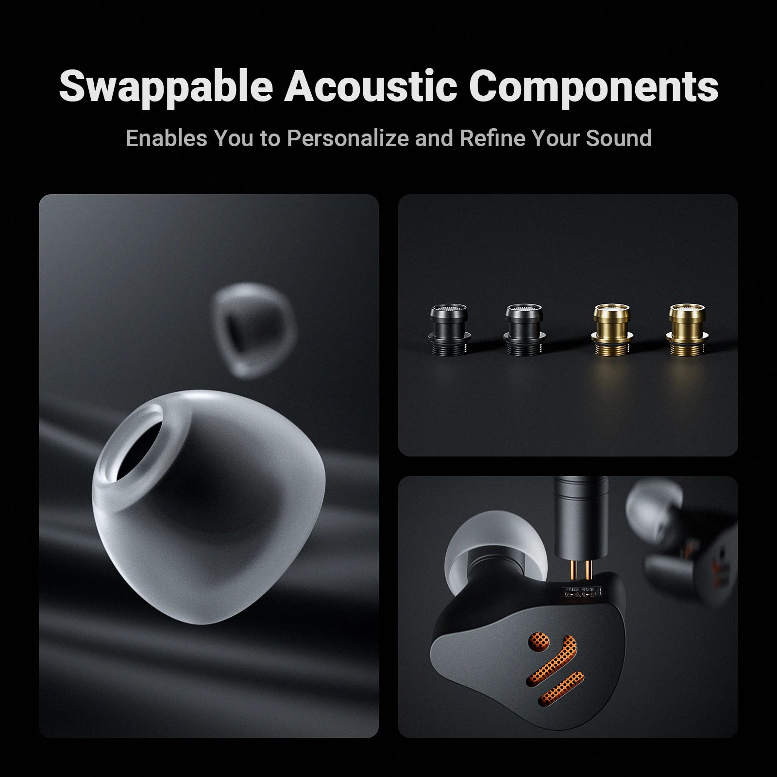 Fosi Audio IM4 Hifi Wired Earphones Open-Back Dynamic Drivers IEM Headphones For Music Monitoring Gaming Earbuds
