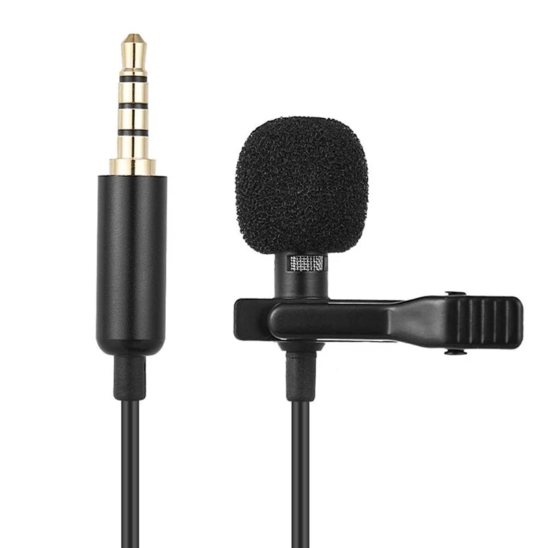 1.5m Mini Portable Lavalier Microphone Condenser Clip-on Lapel Mic Wired USB 3.5mm Type C Microphone For Laptop PC DSLR Camera