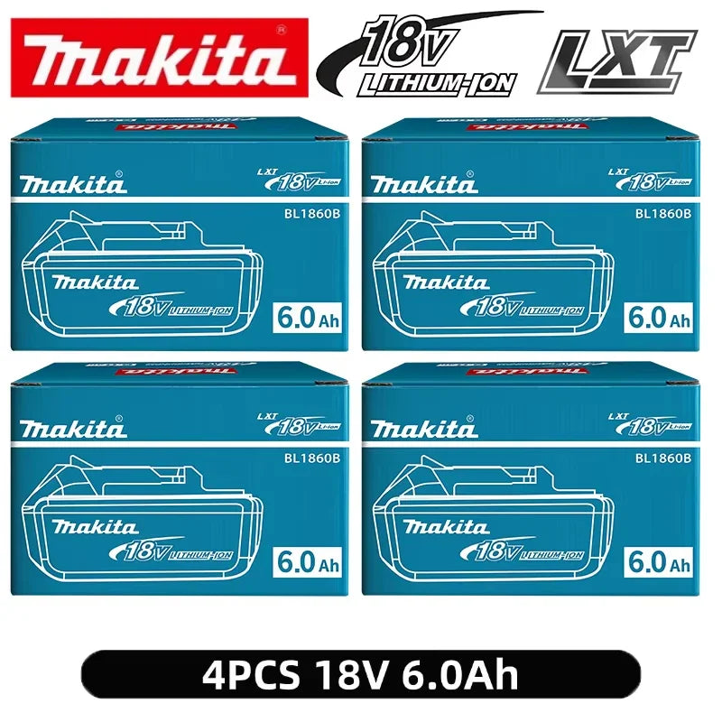100% Genuine Makita 6Ah for Makita 18V Battery BL1860B BL1840 BL1830B BL1850B BL1850 BL1860 BL1815 Replacement Lithium Battery