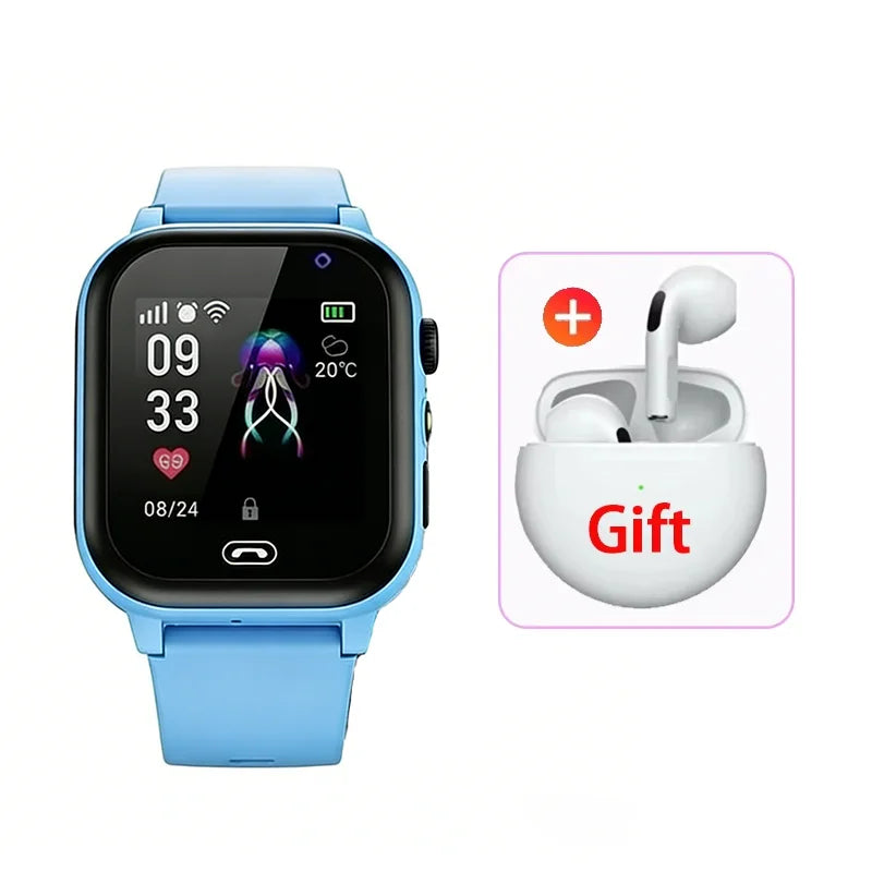 Lenovo Kids Smart Watch SOS GPS 5G Smart Watch Camera Waterproof Watch Location Sim Card Call Camera Gift For IOS Android New