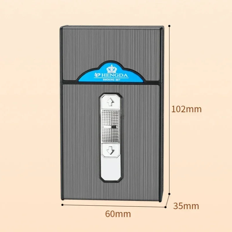 20 Thick Double Arc Pulse USB Charging Lighter Waterproof Moisture Resistant Cigarette Case for Outdoor Smoking Use
