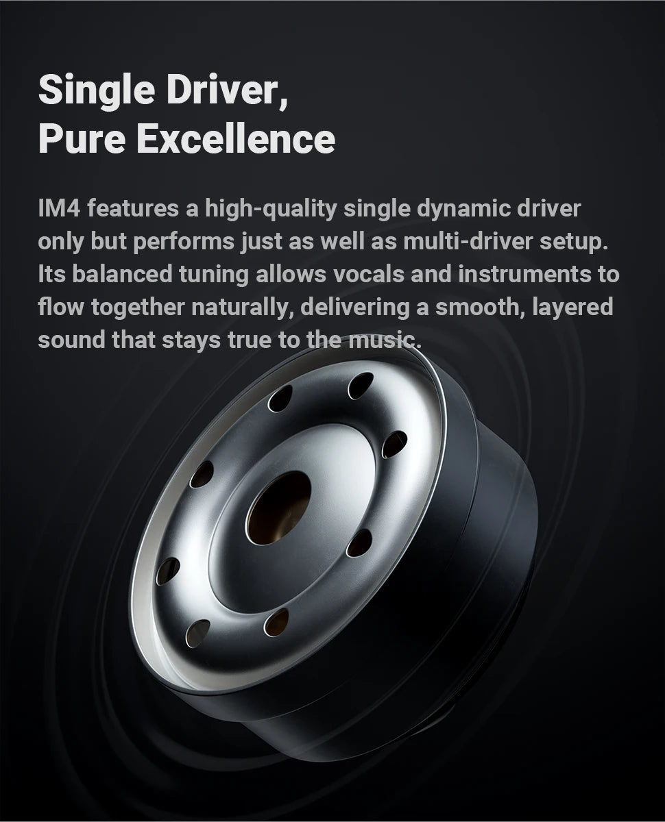 Fosi Audio IM4 Hifi Wired Earphones Open-Back Dynamic Drivers IEM Headphones For Music Monitoring Gaming Earbuds