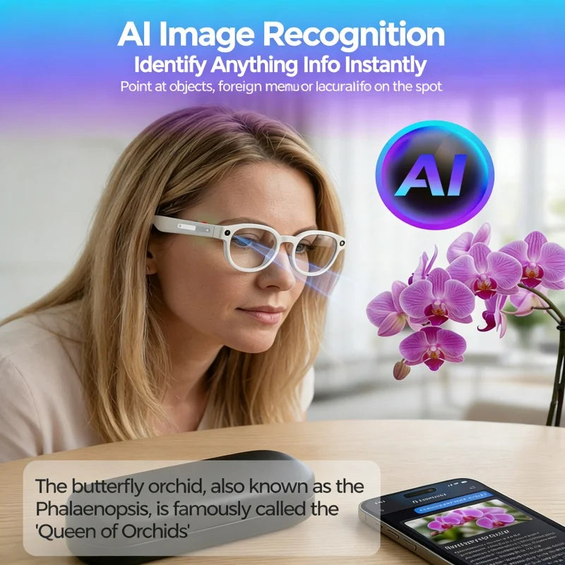 Lenovo AI Smart Glasses Video Recording HD Camera Shooting Multifunctional  AI Translation Image Conversation Music Sunglasses