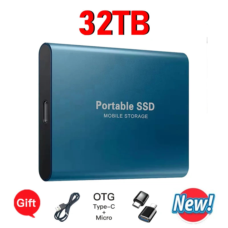 High-speed transfer portable external hard drive SSD 2TB 4TB 8TB large capacity storage  Solid State Disk for Pc/Laptops/Phones