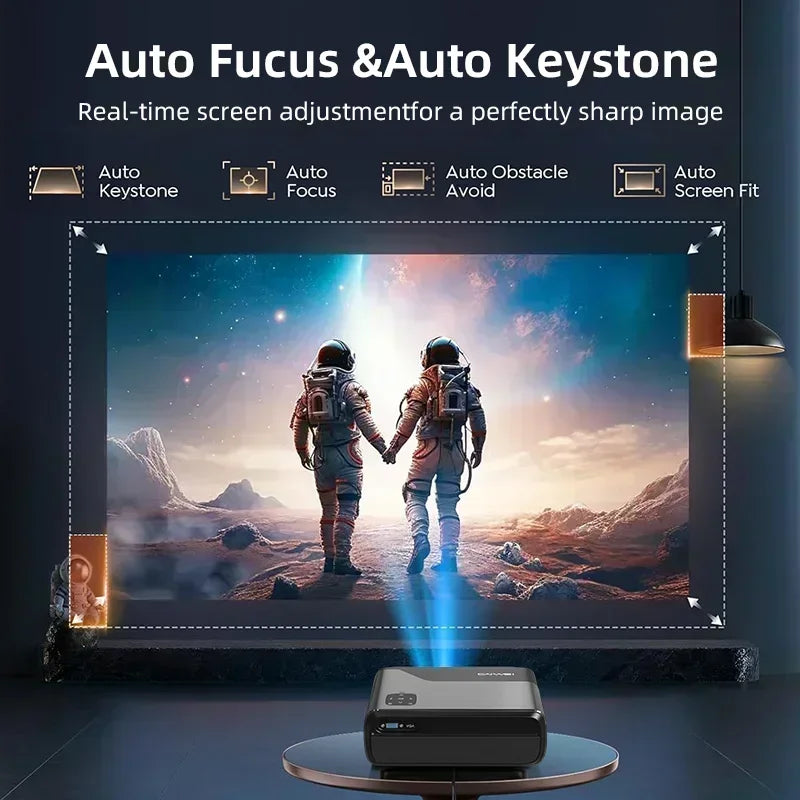 A8 Android 14 Google TV Projector 2800ANSI 1080P 4K | Netflix Certified DB Audio | Home Cinema Bedroom Day Night Viewing