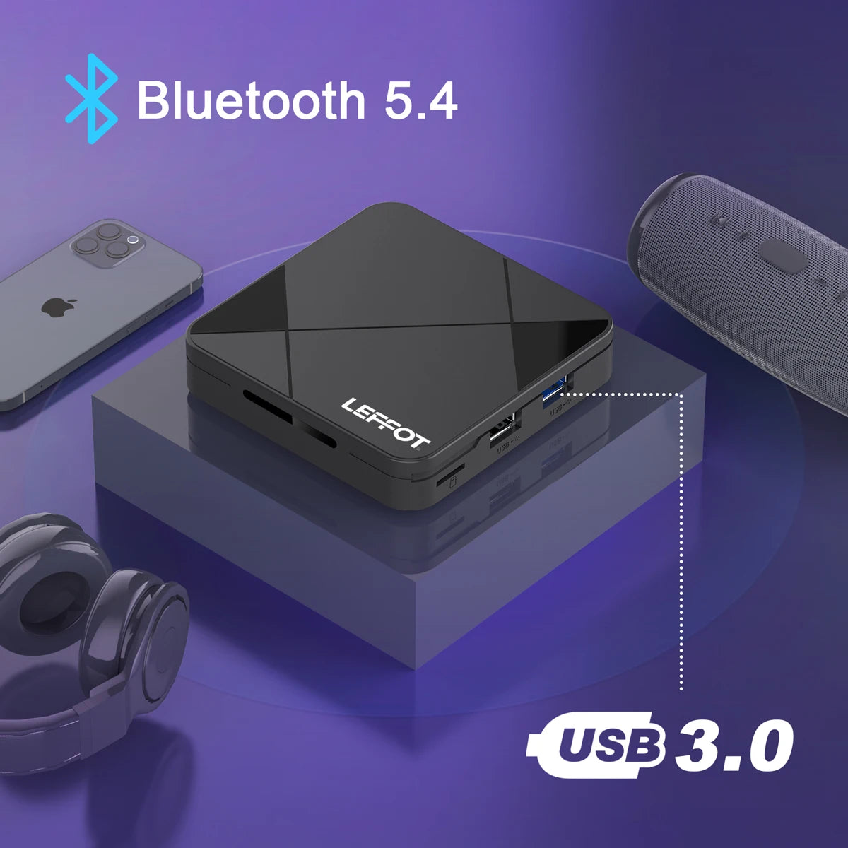 New Style Smart TV Box LEFFOT RK3518 BT5.4 Android 14.0 Wifi6 4K Google Voice Remote Control Assistant Media Player Set Top Box