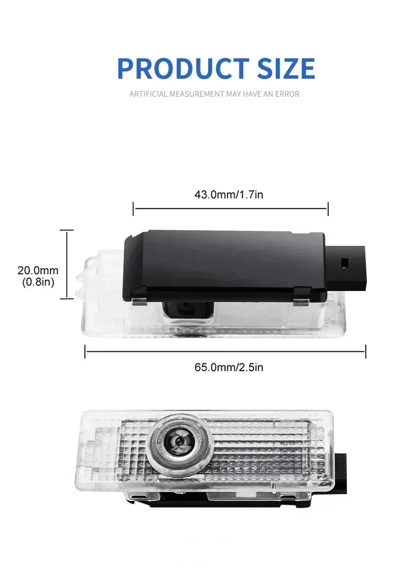 2/4Pcs Car Door Welcome LED Projector Laser Logo Door Light For BMW E90 E60 E46 E93 F20 F21 F30 F31 F32 F33 F34 F15 F10 F01 F11
