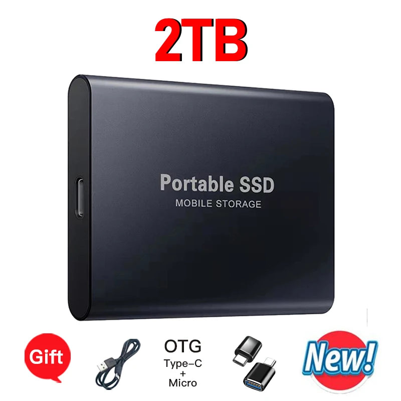 High-speed transfer portable external hard drive SSD 2TB 4TB 8TB large capacity storage  Solid State Disk for Pc/Laptops/Phones