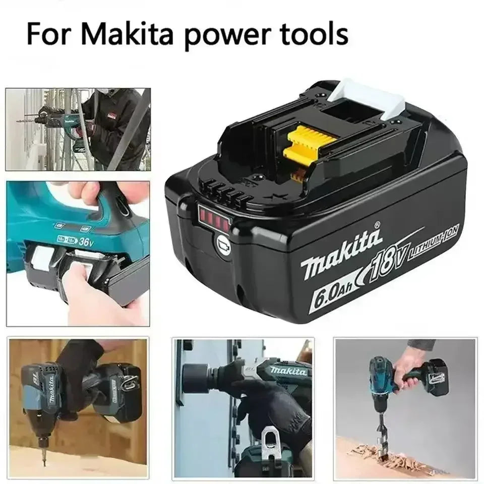 100% Original Makita 18V 6.0Ah battery, for Makita BL1830， BL1830B， BL1840 ，BL1840B ，BL1850 BL1860B power tools battery