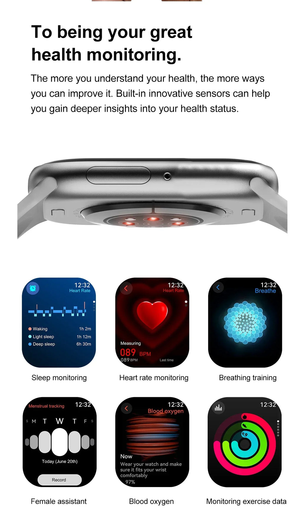 2026 New Original for Apple DT Watch 10 Smart Watch Men AMOLED 4GB Memory Music 3D Surround BT Call Waterproof smart watch Woman