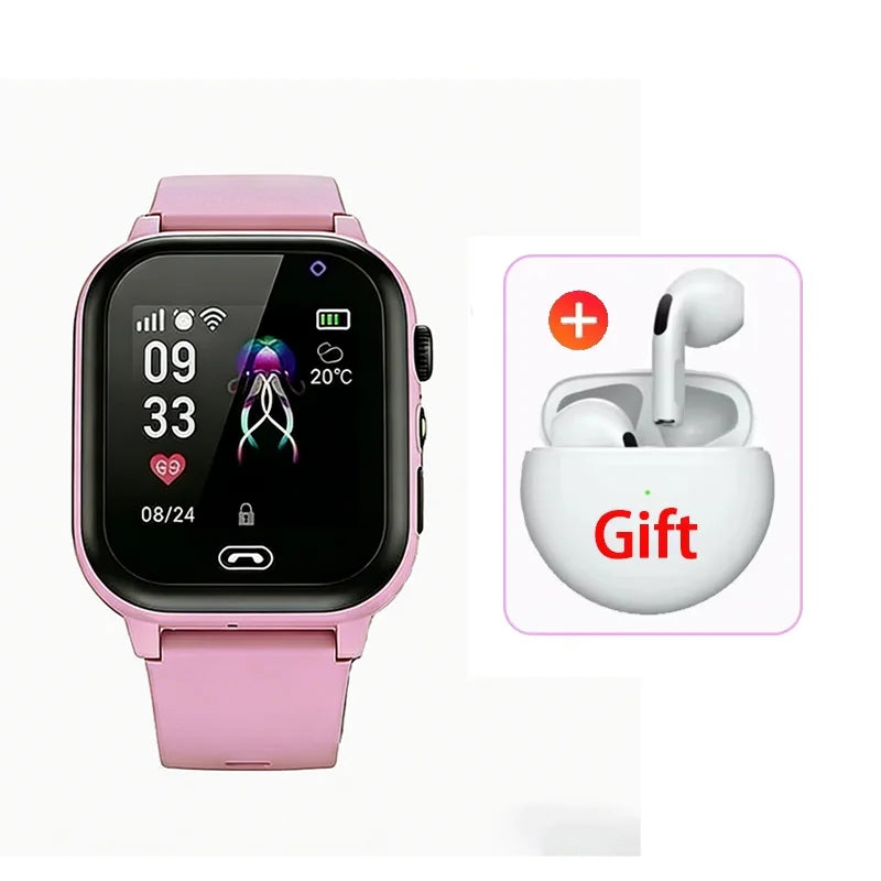 Lenovo Kids Smart Watch SOS GPS 5G Smart Watch Camera Waterproof Watch Location Sim Card Call Camera Gift For IOS Android New