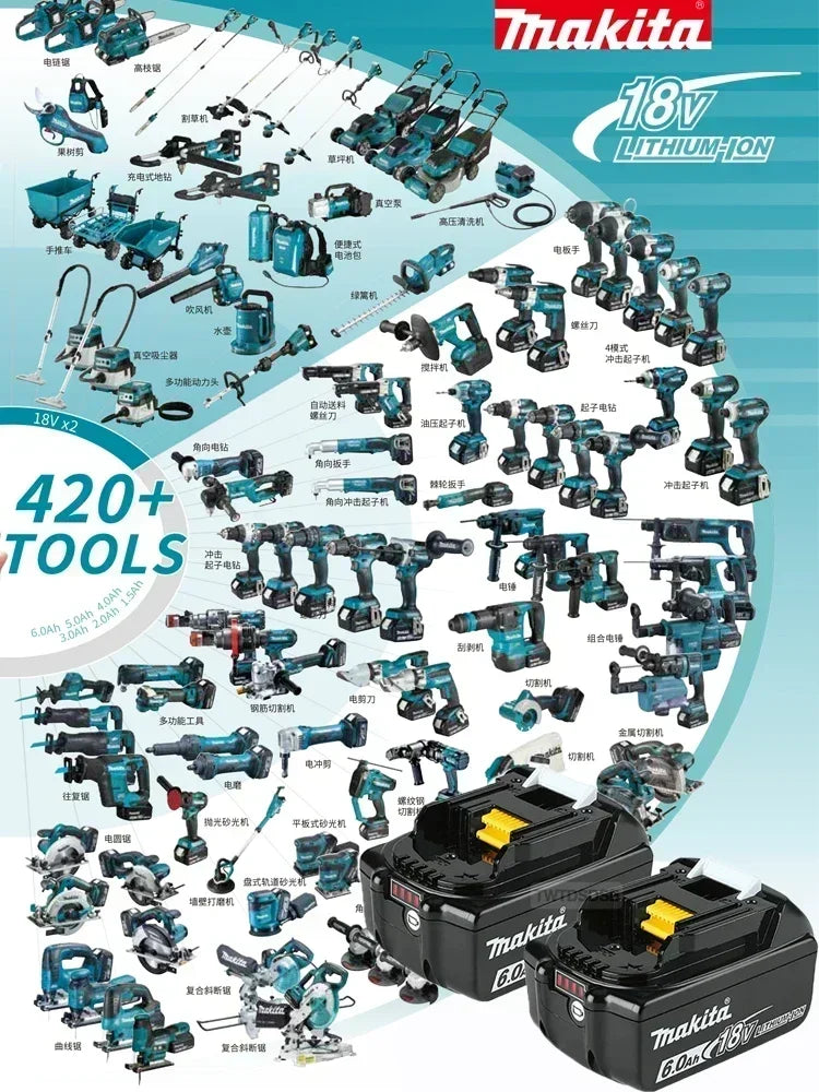 Authorize the sale of Original 18v Makita battery 6.0Ah BL1860B 5.0Ah BL1850B 9.0Ah 3.0Ah BL1830B-BL1820B+Stable 18V Output⭐⭐⭐⭐⭐