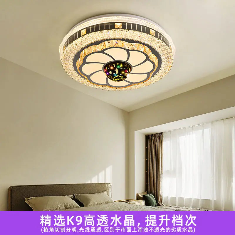 2025 new room light led ceiling light bedroom light master bedroom music light crystal light Romantic wedding room light