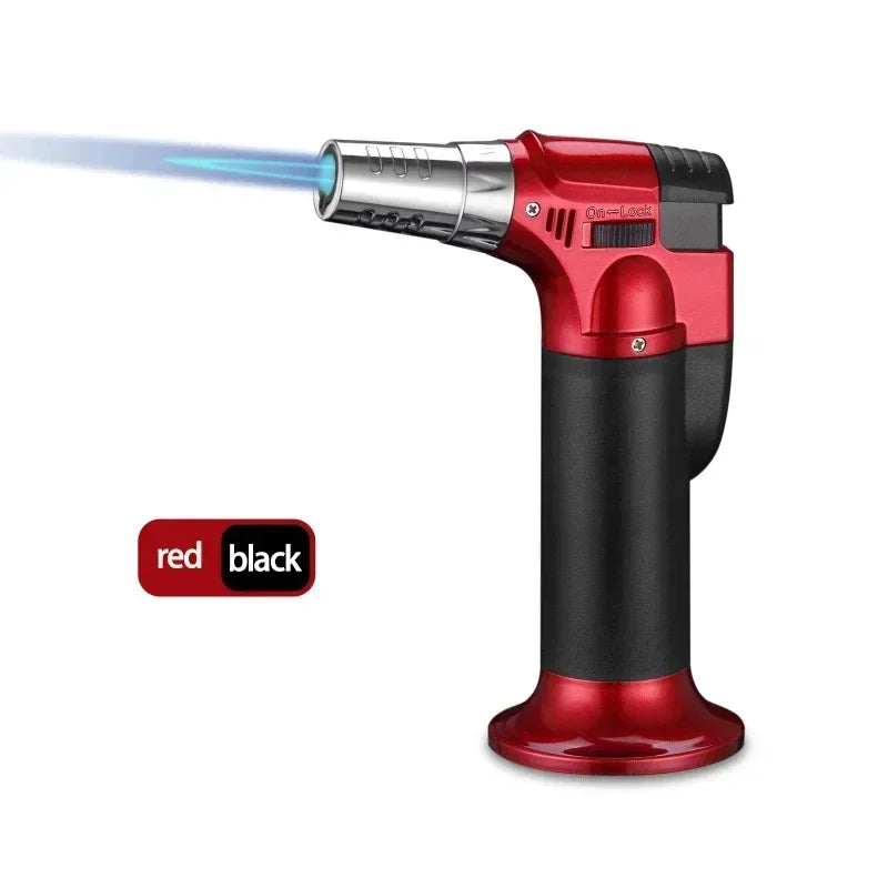 Butane Gas Lighter Rechargeable Adjustable Flame Lighter Chef Cooking Blowtorch Outdoor Windproof BBQ Ignition Picnic Accessorie