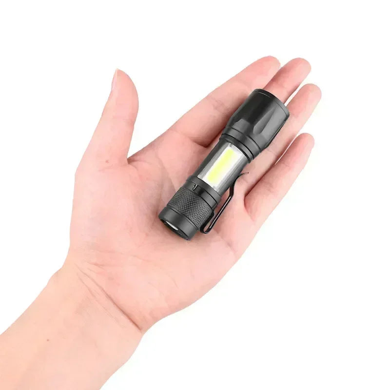 2000LM Ultra Bright P50 LED Flashlight Tactical EDC Emergency Spotlight Telescopic ZoomHandheld Torch  w/ 14500/18650 Battery