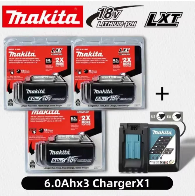 Makita 18V 6.0Ah Battery Original Lithium ion Rechargeable Battery 18V 6000mAh Replacement Battery BL1860 BL1850 BL1860B