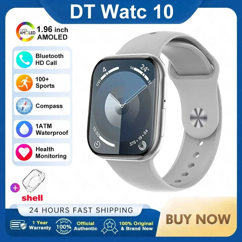 2026 New Original for Apple DT Watch 10 Smart Watch Men AMOLED 4GB Memory Music 3D Surround BT Call Waterproof smart watch Woman