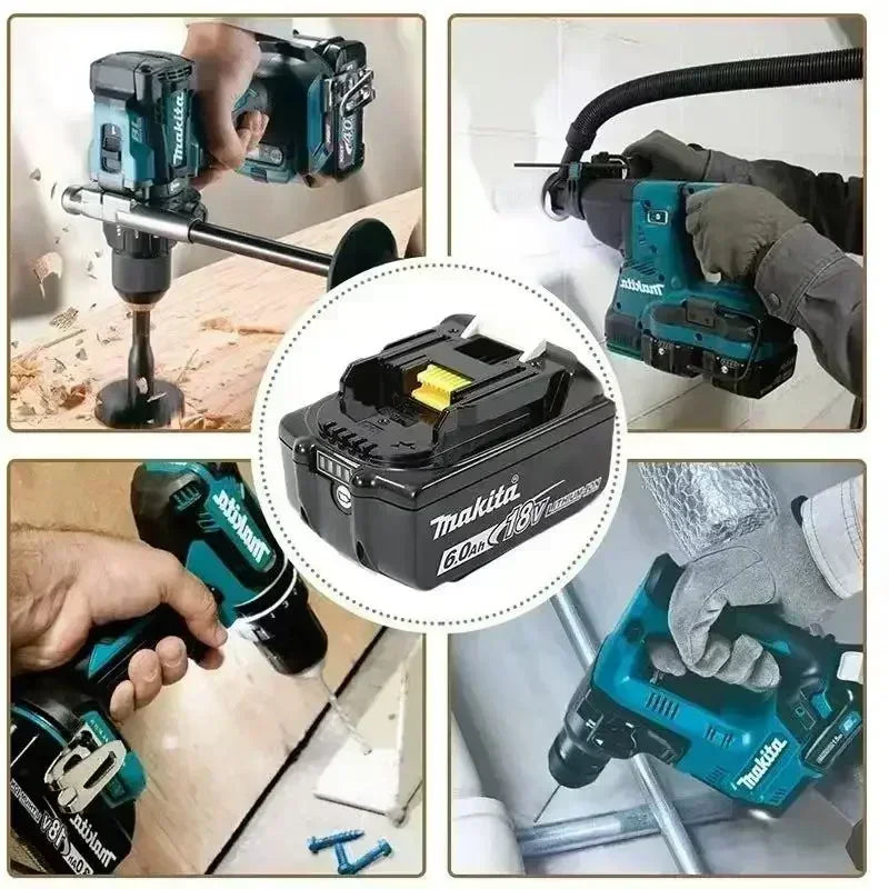 100% Original Makita 18V 6.0Ah battery, for Makita BL1830， BL1830B， BL1840 ，BL1840B ，BL1850 BL1860B power tools battery