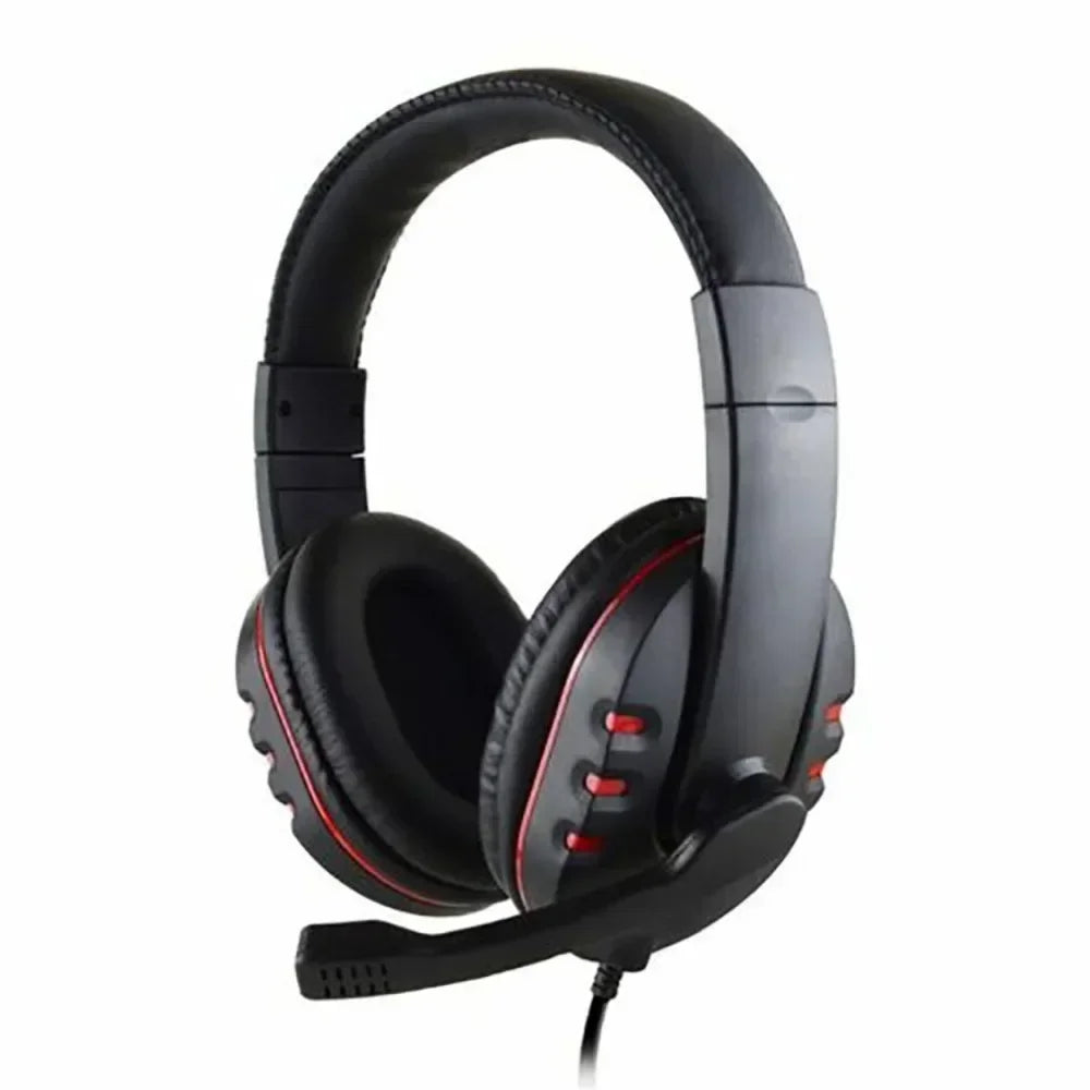 3.5mm Headphones Wired Gaming Headset Earphones For PS4 Play Station 4 Game PC Chat Headset  With Microphone