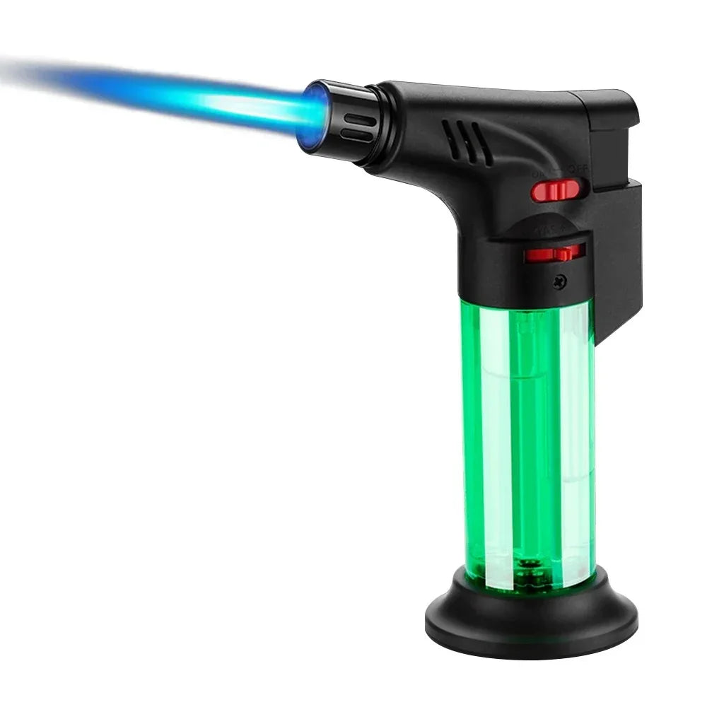 Butane Gas Lighter Rechargeable Adjustable Flame Lighter Chef Cooking Blowtorch Outdoor Windproof BBQ Ignition Picnic Accessorie