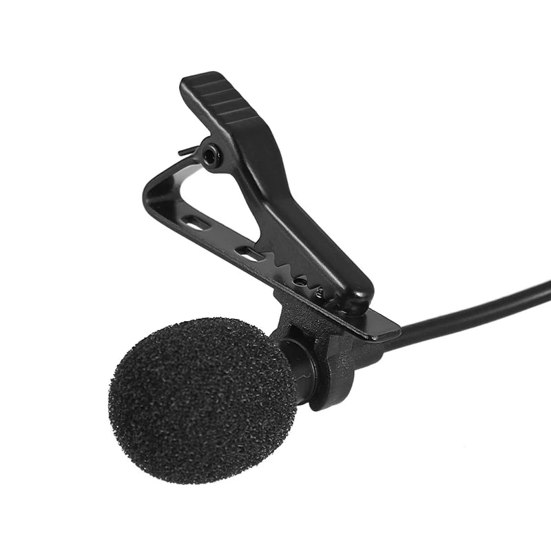 1.5m Mini Portable Lavalier Microphone Condenser Clip-on Lapel Mic Wired USB 3.5mm Type C Microphone For Laptop PC DSLR Camera