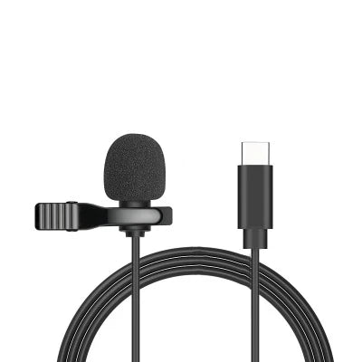1.5m Mini Portable Lavalier Microphone Condenser Clip-on Lapel Mic Wired USB 3.5mm Type C Microphone For Laptop PC DSLR Camera