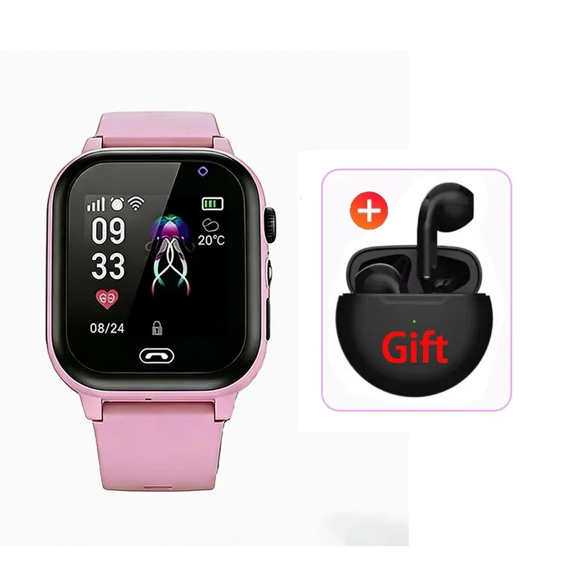 Lenovo Kids Smart Watch SOS GPS 5G Smart Watch Camera Waterproof Watch Location Sim Card Call Camera Gift For IOS Android New