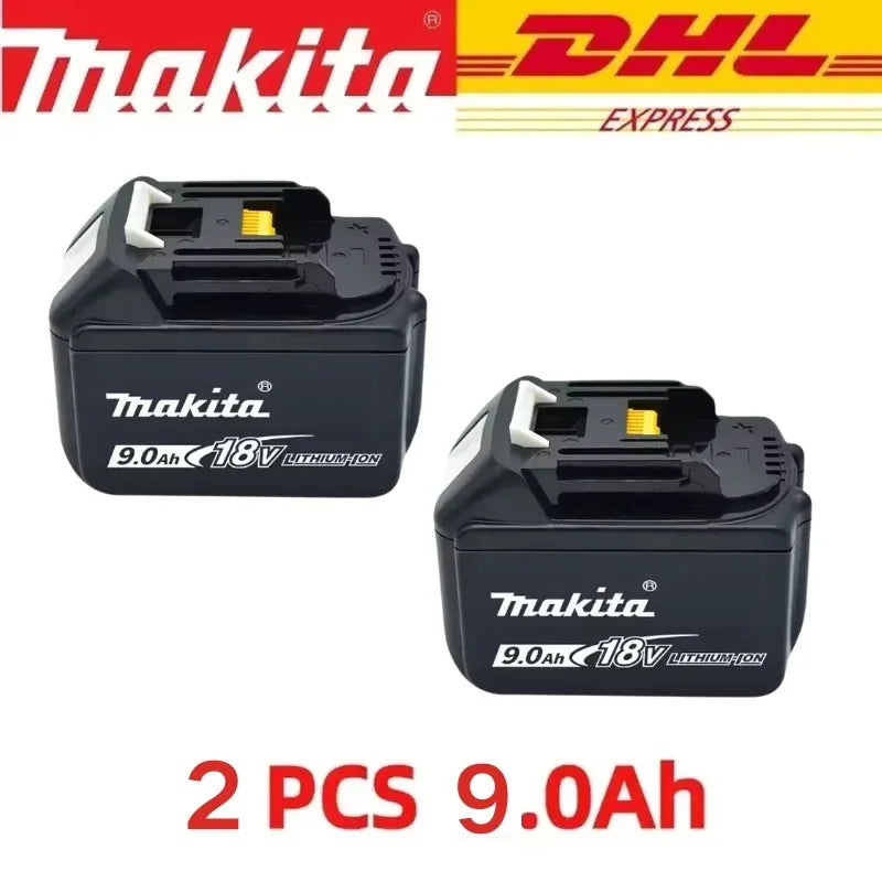100% Origina New 18V Makita 5Ah 6Ah 9Ah Powerful tool battery+charger, For DDF487 lithium rechargeable impact drill household