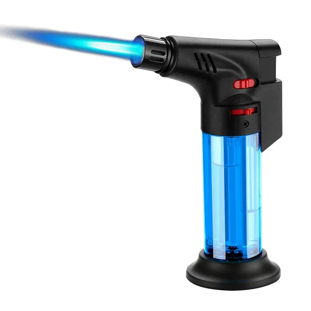 Butane Gas Lighter Rechargeable Adjustable Flame Lighter Chef Cooking Blowtorch Outdoor Windproof BBQ Ignition Picnic Accessorie