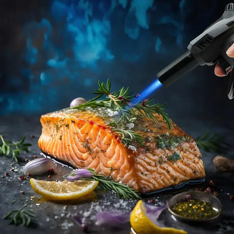 Butane Gas Lighter Rechargeable Adjustable Flame Lighter Chef Cooking Blowtorch Outdoor Windproof BBQ Ignition Picnic Accessorie