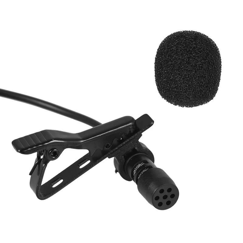 1.5m Mini Portable Lavalier Microphone Condenser Clip-on Lapel Mic Wired USB 3.5mm Type C Microphone For Laptop PC DSLR Camera