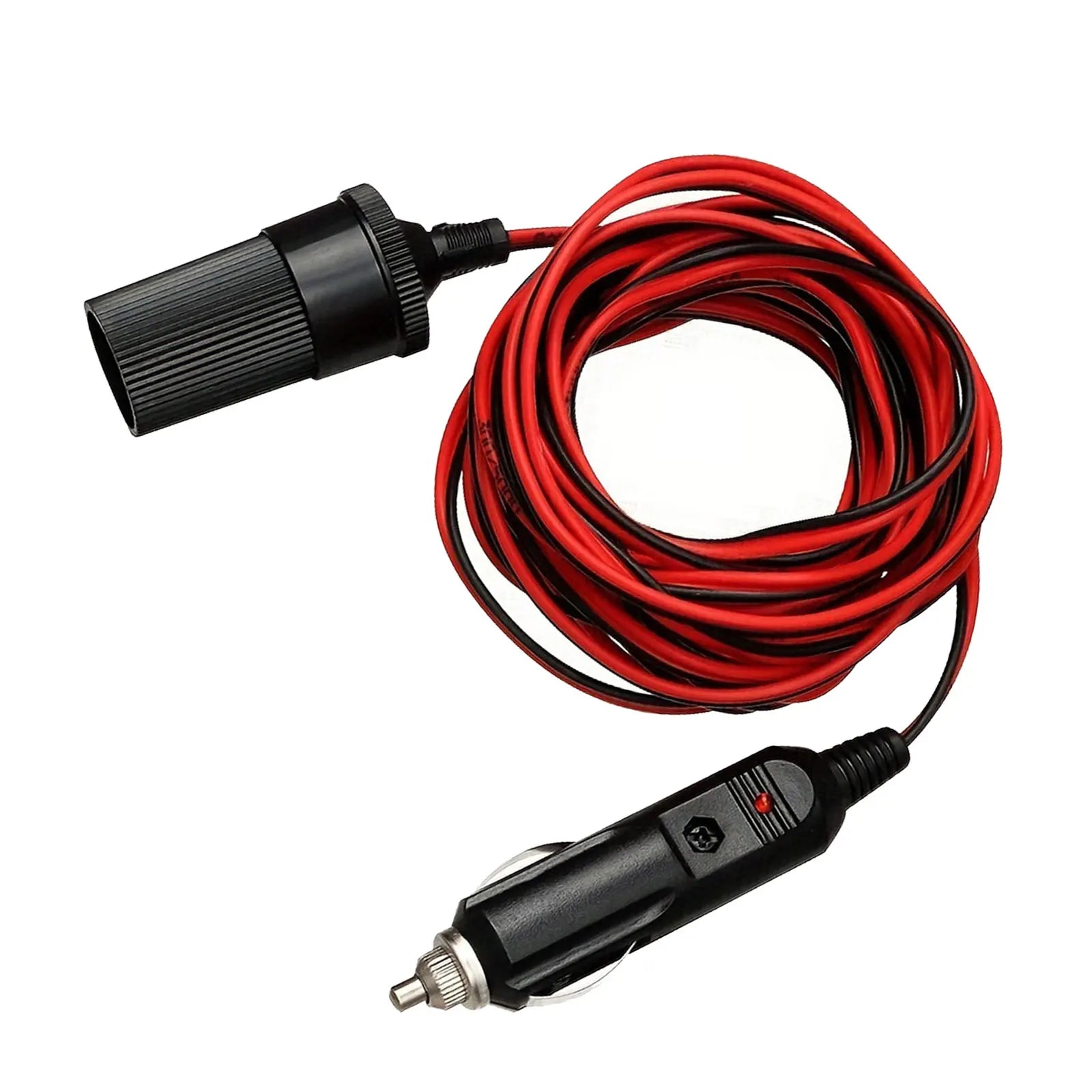 Car Cigarette Lighter Extension Cable Adapter Replacement Parts Durable Professional Wear Resistant Car Accessories 5M 12V