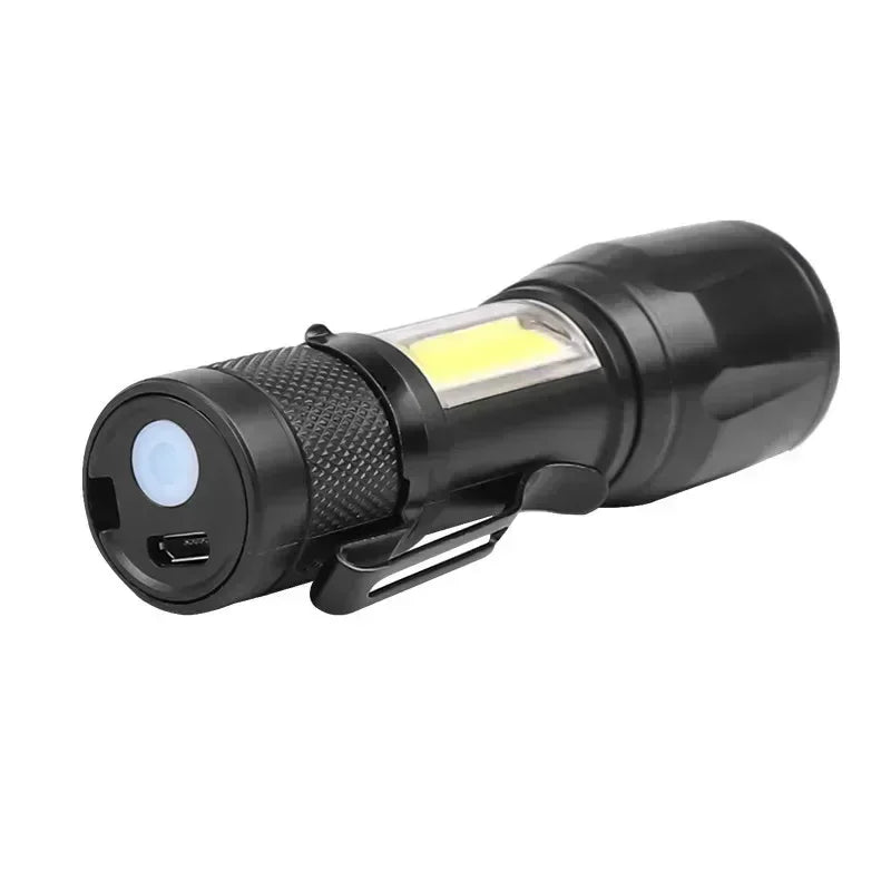 2000LM Ultra Bright P50 LED Flashlight Tactical EDC Emergency Spotlight Telescopic ZoomHandheld Torch  w/ 14500/18650 Battery
