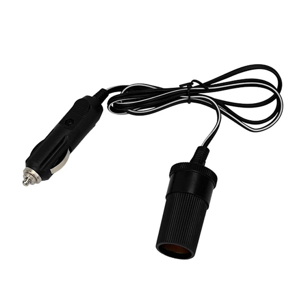 Car Cigarette Lighter Plug Socket Extension Cable 12V Car Power Distributor Car Female Socket Extension Cable 1m Car Supplies