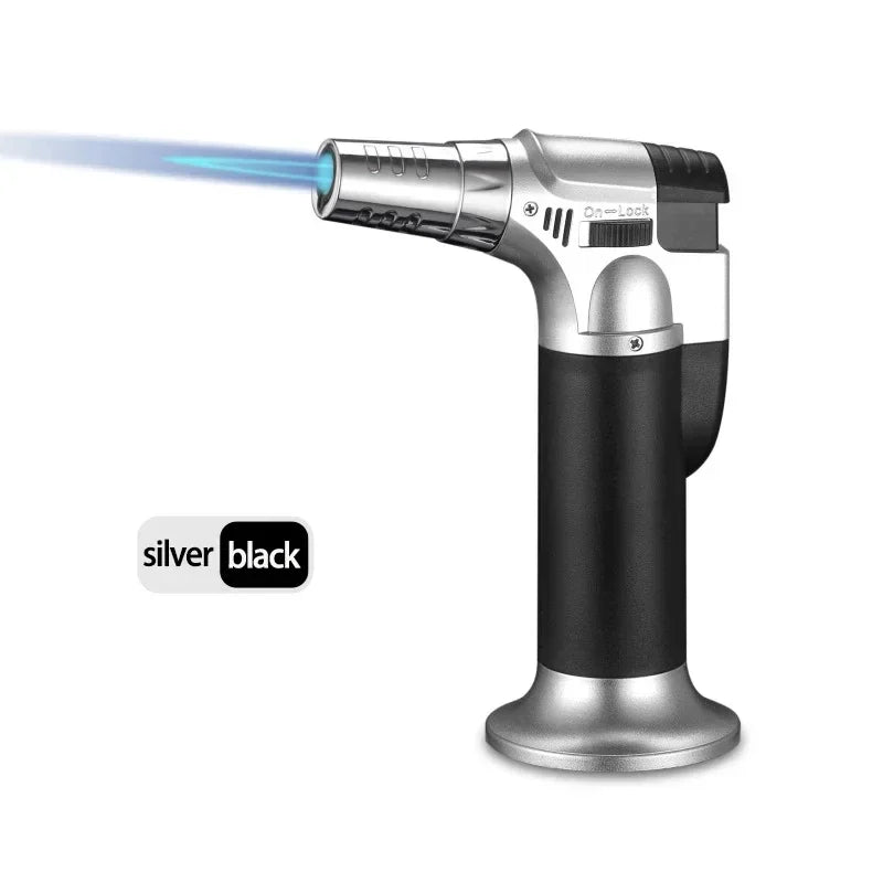 Butane Gas Lighter Rechargeable Adjustable Flame Lighter Chef Cooking Blowtorch Outdoor Windproof BBQ Ignition Picnic Accessorie