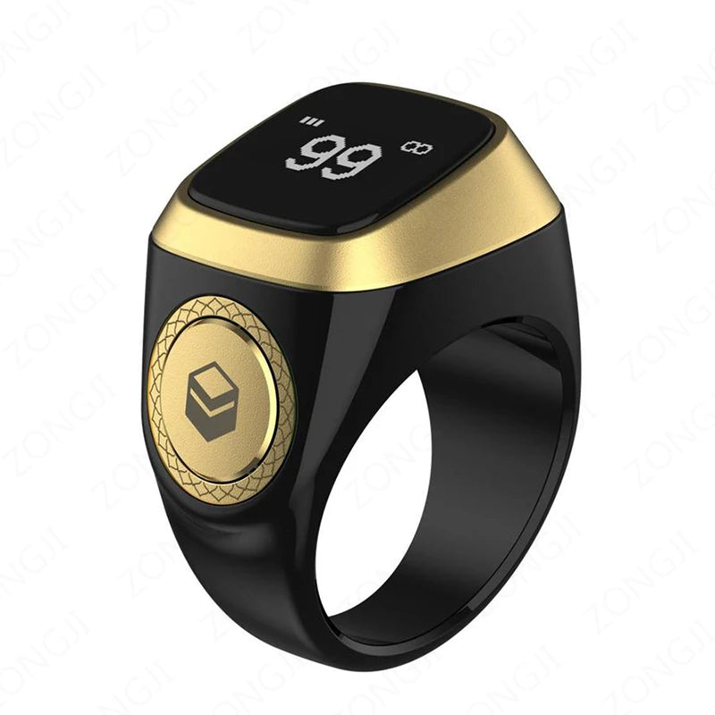 2025 IQibla Smart Zikr Ring Praise Tasbih Tally Electronic Digital Counter Time Vibration Reminder Waterproof