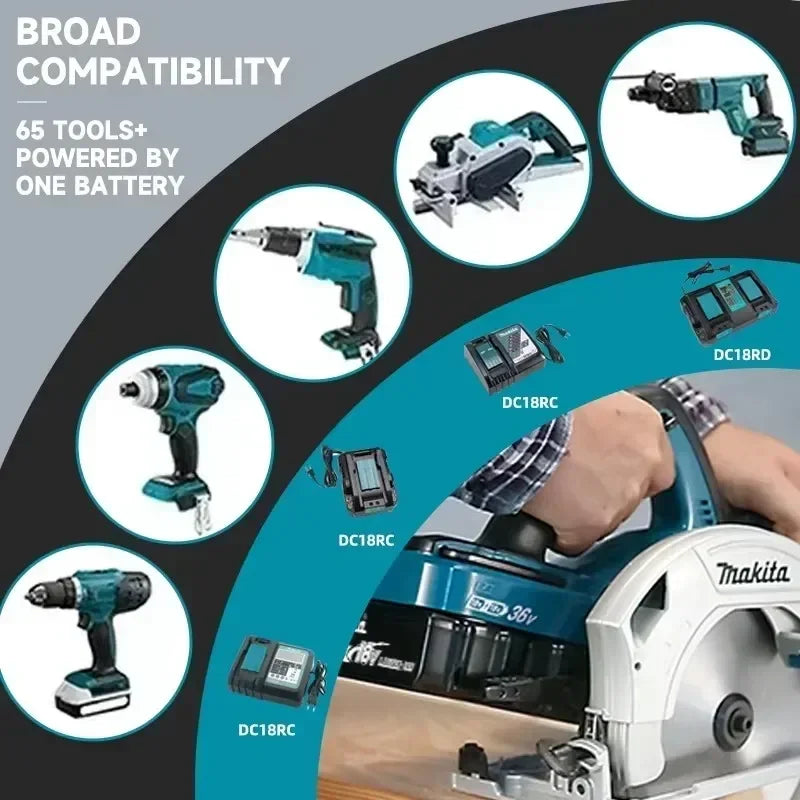 100% Original Makita 18V 6.0Ah battery, for Makita BL1830， BL1830B， BL1840 ，BL1840B ，BL1850 BL1860B power tools battery