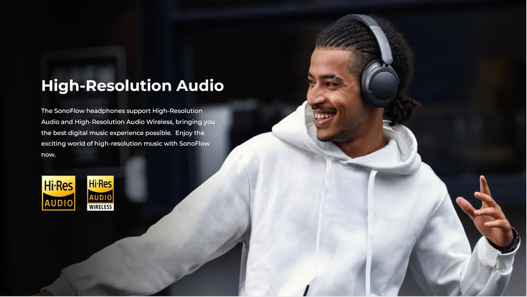 1MORE SonoFlow Active Noise Cancelling Headphones 70H Playtime Clear Calls electronics flash-sale Headset HC905 Bluetooth 5.0